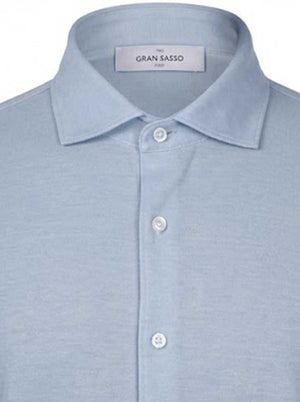 Gran Sasso Shirts Gran Sasso - Cotton Piqué Sky Shirt