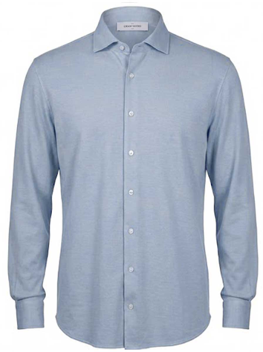 Gran Sasso Shirts Gran Sasso - Cotton Piqué Sky Shirt