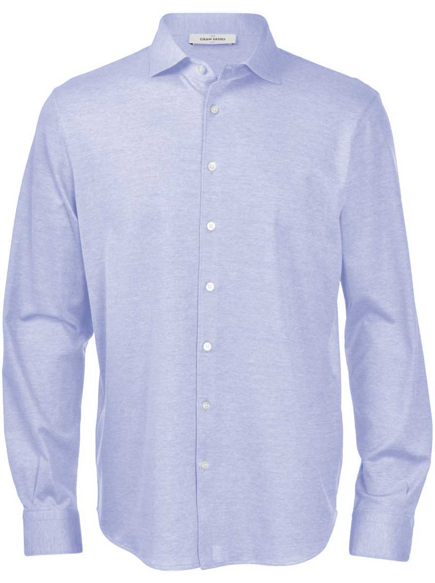 Gran Sasso Shirts Gran Sasso - Cotton Piqué Sky Shirt