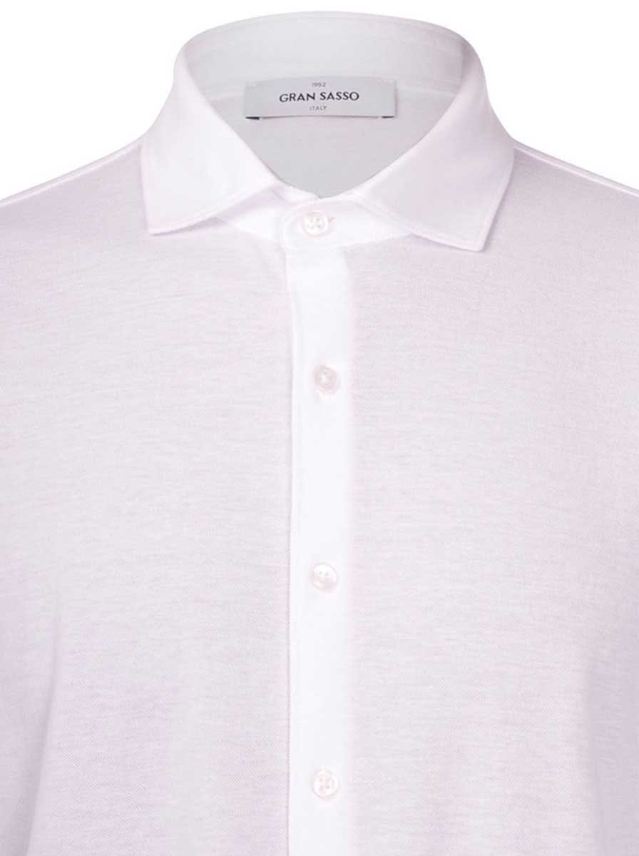 Gran Sasso Shirts Gran Sasso - Cotton Piqué White Shirt