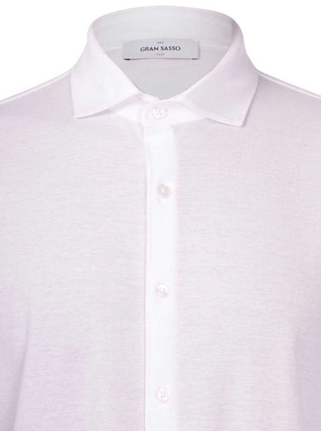 Gran Sasso Shirts Gran Sasso - Cotton Piqué White Shirt