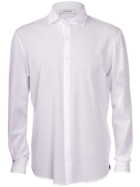 Gran Sasso Shirts Gran Sasso - Cotton Piqué White Shirt