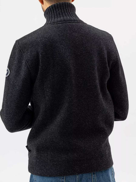Holebrook Hybrid Holebrook - Måns Zip Knitted Windproof Antracite Sweater