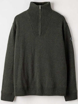 Holebrook Knitwear & Jumpers Holebrook - Bosse  ¼ Zip Knitted Windproof Forest Sweater