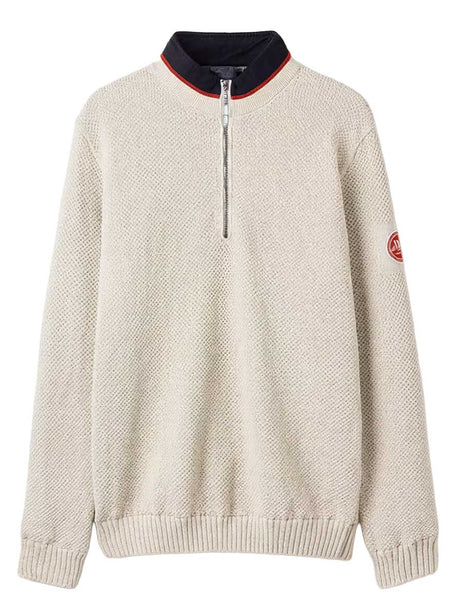Holebrook Knitwear & Jumpers Holebrook - Classic WP ¼ Zip Knitted Windproof Off White Sweater