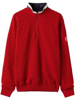 Holebrook Knitwear & Jumpers Holebrook - Classic WP ¼ Zip Knitted Windproof Red Sweater