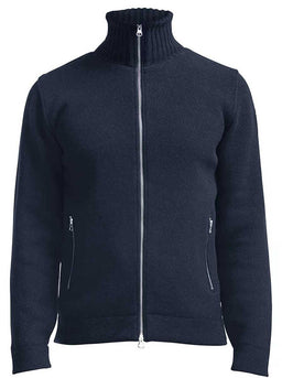 Holebrook Knitwear & Jumpers Holebrook - Måns Zip Knitted Windproof Navy Sweater