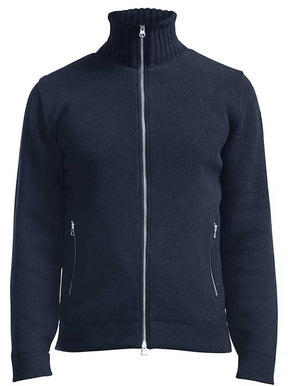 Holebrook Knitwear & Jumpers Holebrook - Måns Zip Knitted Windproof Navy Sweater