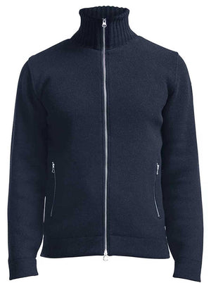 Holebrook Knitwear & Jumpers Holebrook - Måns Zip Knitted Windproof Navy Sweater