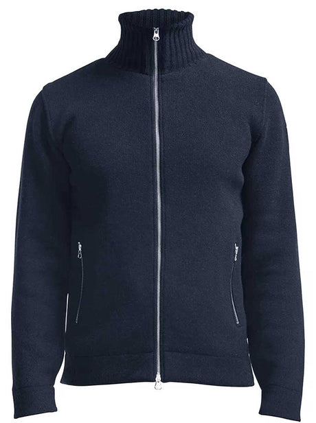 Holebrook Knitwear & Jumpers Holebrook - Måns Zip Knitted Windproof Navy Sweater
