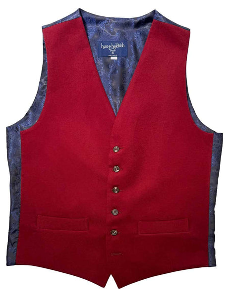 Hunt & Holditch Waistcoat Hunt & Holditch - Cotton Moleskin Burgundy Waistcoat