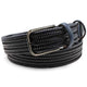 Huxley Tanner Belt Huxley Tanner - 35mm Woven Leather Stretch Navy Belt HT-OWE003-nos