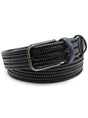 Huxley Tanner Belt Huxley Tanner - 35mm Woven Leather Stretch Navy Belt HT-OWE003-nos