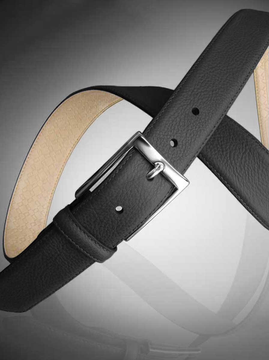 Leyva Belt Leyva - Leather Belt - Black Grain