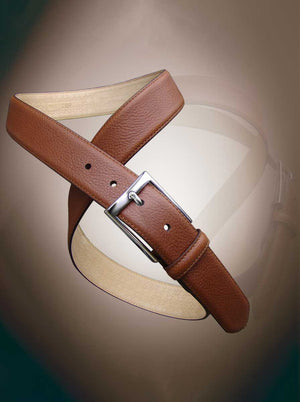 Leyva Belt Leyva - Leather Belt - Cognac Grain