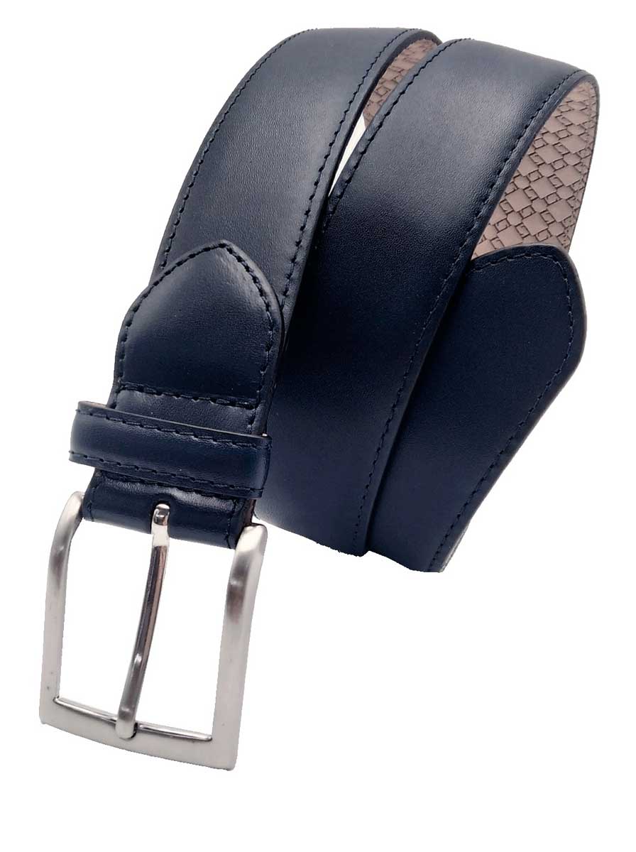 Leyva Belt Leyva - Leather Belt - Navy