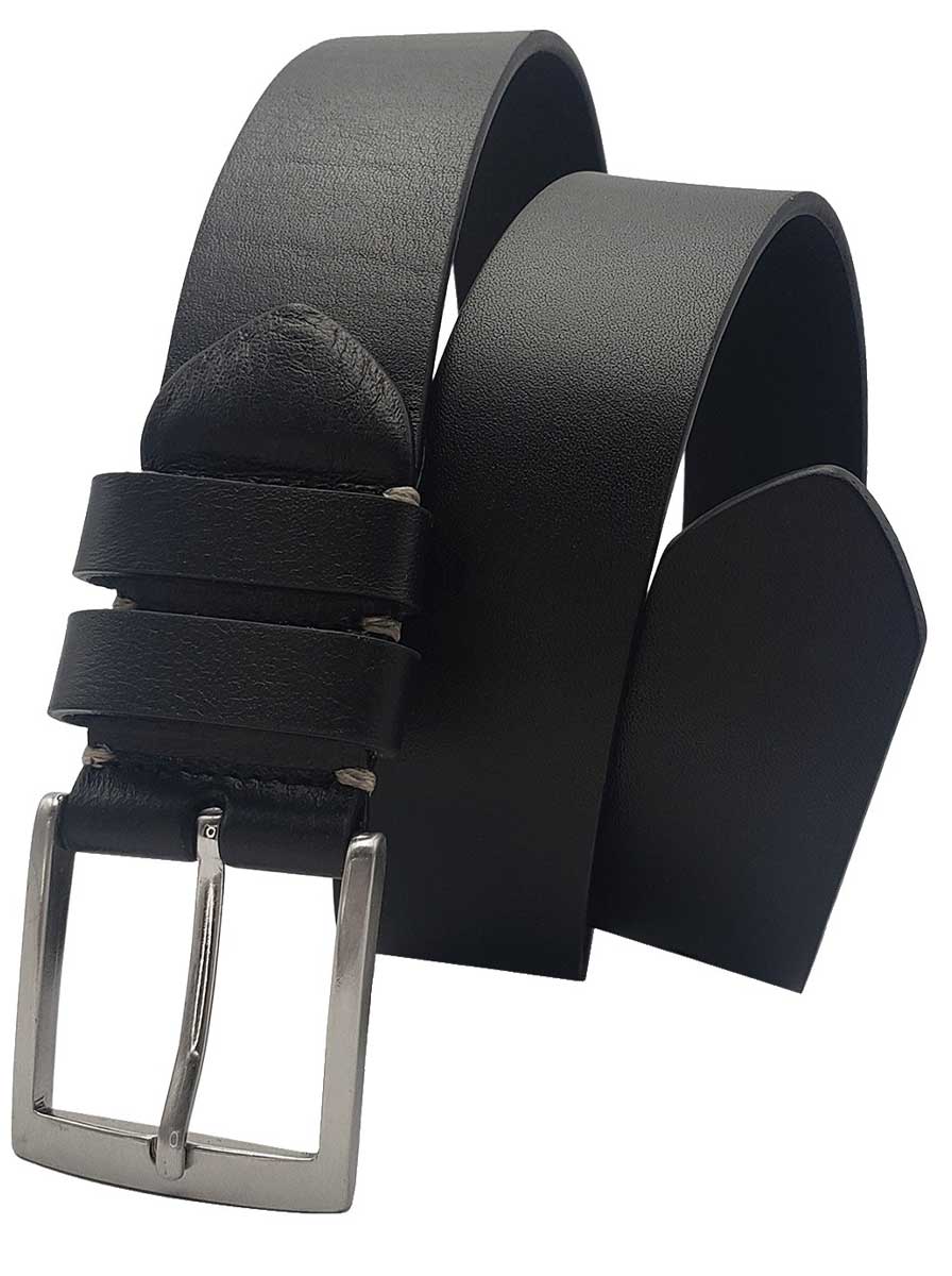 Leyva Belt Leyva - Leather Jeans Belt - Black