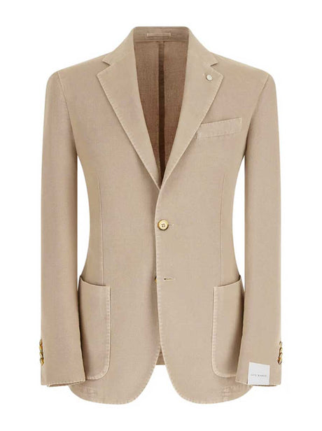 Luigi Bianchi Jacket/Blazer L.B.M - Blended Cotton Unstructured Beige Blazer