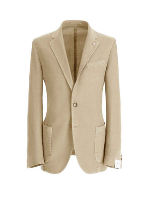 L.B.M - Blended Cotton Unstructured Beige Blazer