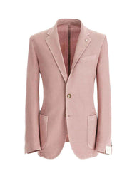 L.B.M - Blended Cotton Unstructured Pink Blazer