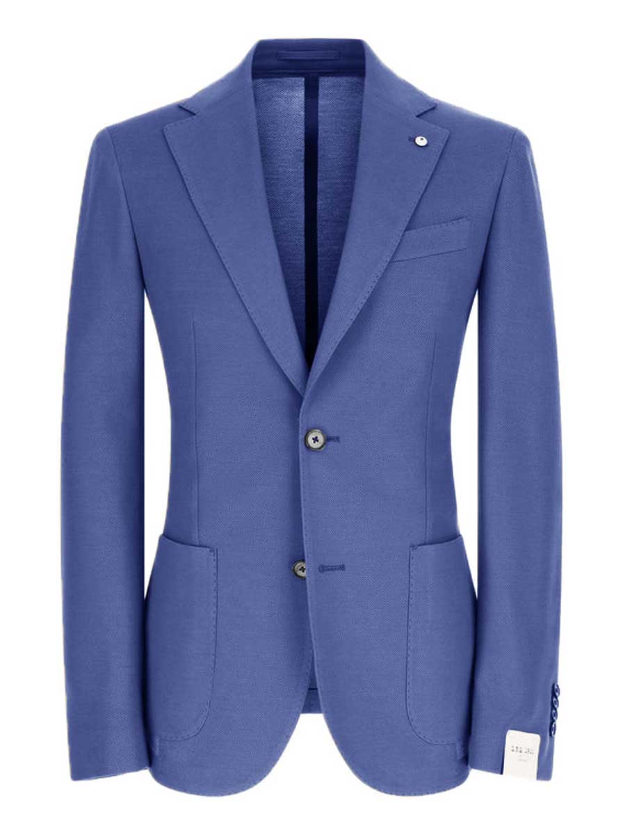 Luigi Bianchi Jacket/Blazer L.B.M - Blended Cotton Unstructured Blue Blazer