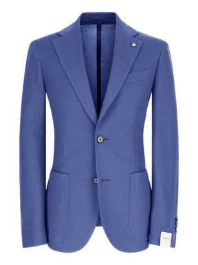 Luigi Bianchi Jacket/Blazer L.B.M - Blended Cotton Unstructured Blue Blazer