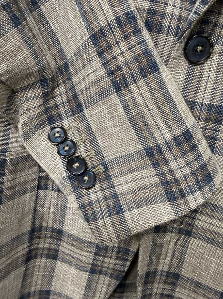 Luigi Bianchi Jacket/Blazer L.B.M - Cotton Unstructured Check Jacket