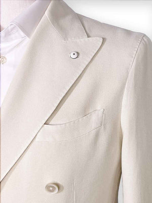 Luigi Bianchi Jacket/Blazer L.B.M - Textured Double Breasted Blazer