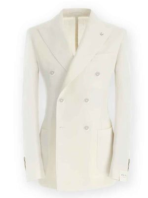 Luigi Bianchi Jacket/Blazer L.B.M - Textured Double Breasted Blazer