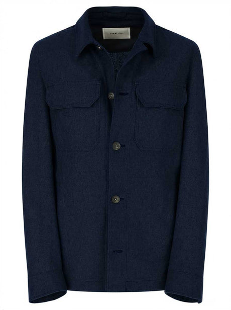 Luigi Bianchi Jacket/Blazer L.B.M - Wool Navy Overshirt