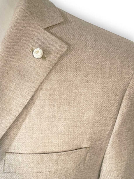 Luigi Bianchi Jacket/Blazer Luigi Bianchi - Loro Piana Stone Wool/Cashmere Blazer