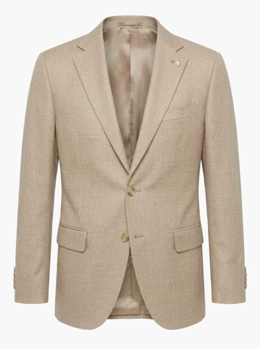 Luigi Bianchi Jacket/Blazer Luigi Bianchi - Loro Piana Stone Wool/Cashmere Blazer