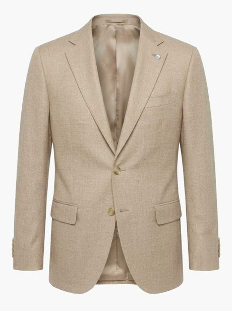 Luigi Bianchi Jacket/Blazer Luigi Bianchi - Loro Piana Stone Wool/Cashmere Blazer
