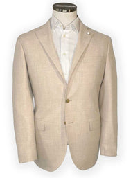 Luigi Bianchi Jacket/Blazer Luigi Bianchi - Loro Piana Stone Wool/Cashmere Blazer