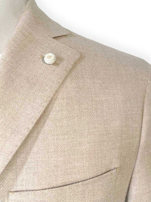 Luigi Bianchi Jacket/Blazer Luigi Bianchi - Loro Piana Stone Wool/Cashmere Blazer