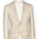 Luigi Bianchi Jacket/Blazer Luigi Bianchi - Loro Piana Summer Herringbone Beige Jacket