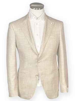 Luigi Bianchi Jacket/Blazer Luigi Bianchi - Loro Piana Summer Herringbone Jacket