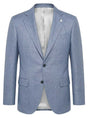 Luigi Bianchi Jacket/Blazer Luigi Bianchi - Loro Piana Summer Herringbone Sky Blue Jacket