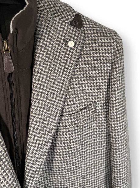 Luigi Bianchi Jacket/Blazer Luigi Bianchi - Puppy Tooth Travel Blazer