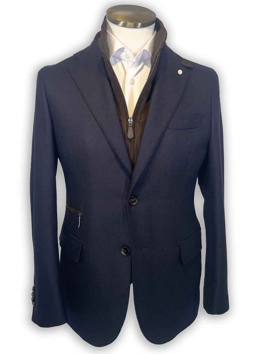 Blazer with detachable top gilet