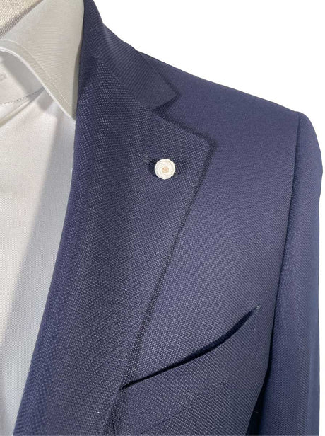 Luigi Bianchi Jacket/Blazer Luigi Bianchi - Textured Summer Navy Blazer