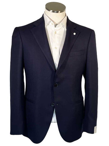 Luigi Bianchi Jacket/Blazer Luigi Bianchi - Textured Summer Navy Blazer