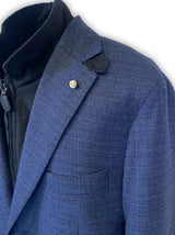 Luigi Bianchi Jacket/Blazer Luigi Bianchi - Textured Weave Blazer w/ Removable Gilet Insert