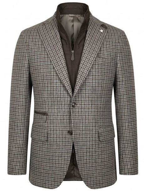 Luigi Bianchi Jacket/Blazer Luigi Bianchi - Tweed Blazer w/ Removable Gilet Insert