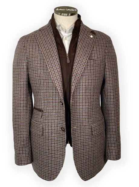 Luigi Bianchi Jacket/Blazer Luigi Bianchi - Tweed Blazer w/ Removable Gilet Insert