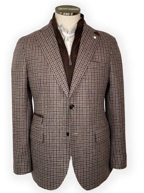 Luigi Bianchi Jacket/Blazer Luigi Bianchi - Tweed Blazer w/ Removable Gilet Insert