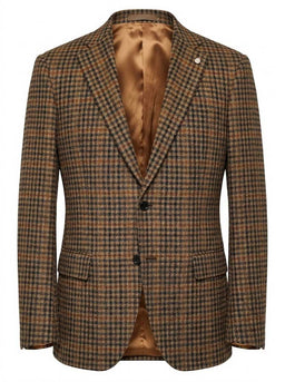 Luigi Bianchi Jacket/Blazer Luigi Bianchi - Wool/Cashmere Tweed Check Blazer