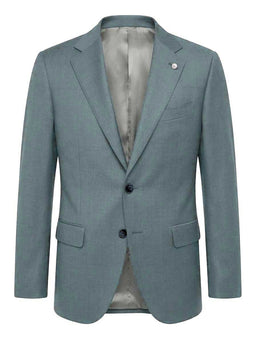 Luigi Bianchi Jacket/Blazer Luigi Bianchi - Wool/Silk/Linen Teal Jacket