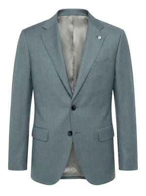 Luigi Bianchi Jacket/Blazer Luigi Bianchi - Wool/Silk/Linen Teal Jacket
