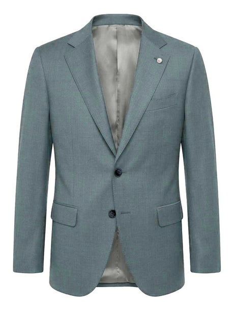 Luigi Bianchi Jacket/Blazer Luigi Bianchi - Wool/Silk/Linen Teal Jacket